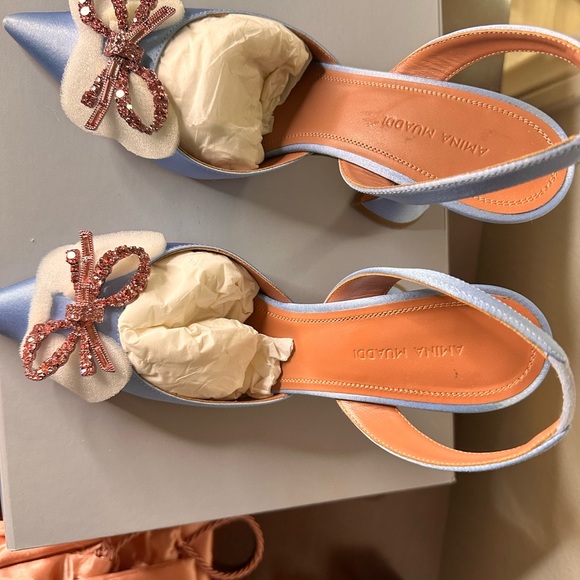 Rosie Pointed Crystal Bow Slingback Pumps - Picture 9 of 12